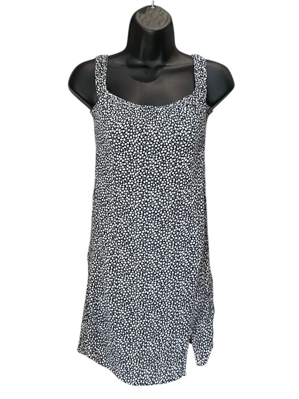 Adika Floral Stretch Mini Dress Blue White Floral Size Medium